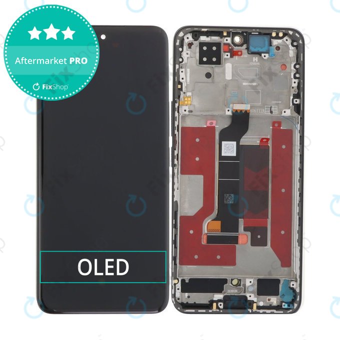 Honor 200 - LCD zaslon + steklo na dotik + okvir (Black) OLED