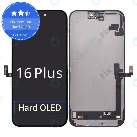 Apple iPhone 16 Plus - LCD zaslon + steklo na dotik + okvir Hard OLED FixPremium