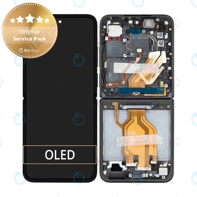 Xiaomi Mix Flip 2405CPX3DC - LCD zaslon + steklo na dotik + okvir (Black) - 560002000N800 Genuine Service Pack