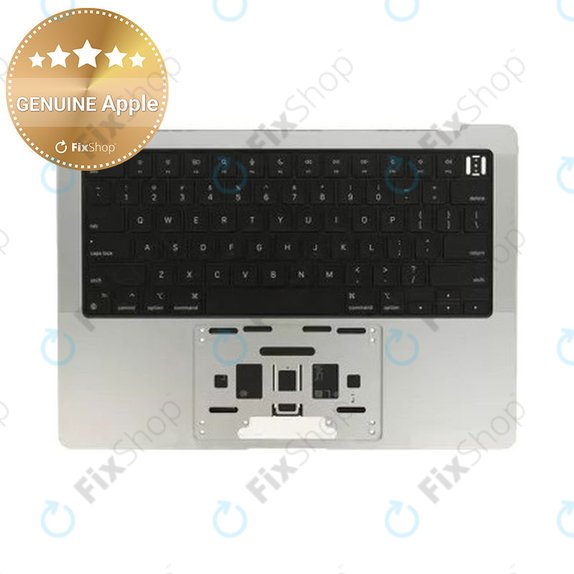Zgornji okvir tipkovnice za MacBook Pro 14", A2442 (2021), A2779 (2023), US tipkovnico in baterijo, Silver, 661-32211, Genuine Apple