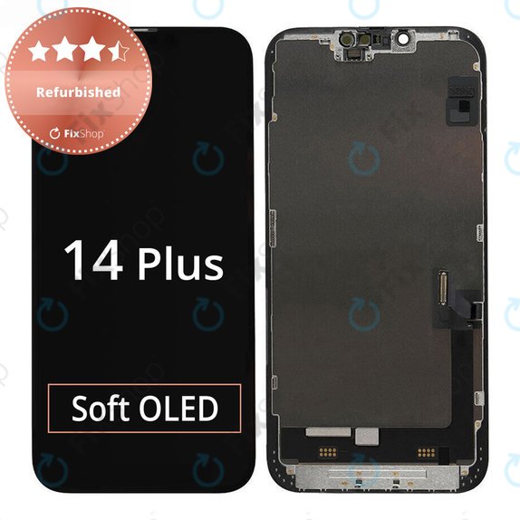 Zaslon za iPhone 14 Plus, Steklo na dotik z okvirjem, Refurbished