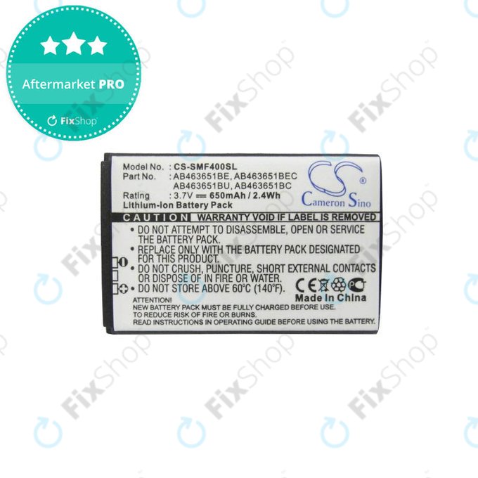 Samsung C, F, I, J, L, M, P, Rex, S-series - Baterija AB463651BE, AB463651BEC, AB463651BC, AB463651BU 650mAh HQ