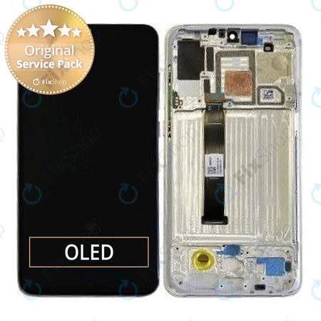 Xiaomi Mi 9 Pro 5G - LCD zaslon + steklo na dotik + okvir (Dream White) - 5600020F1X00 Genuine Service Pack