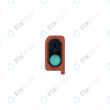 Samsung Galaxy A20 A205F - Stekleni okvir zadnje kamere (koralno oranžna)