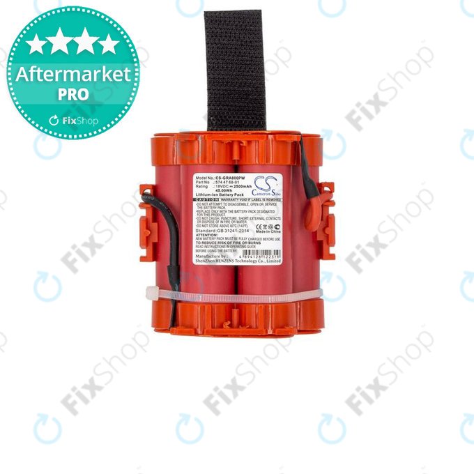 Flymo 1200R-series, Gardena R40, R50, R70, R80-series, Husqvarna 105, 305, 308-series, McCulloch ROB R-series - Baterija 574 47 68-01 2500mAh HQ