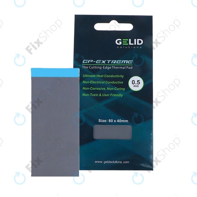 Toplotno prevodna podloga GELID GP-Extreme, 12 W/mK, 80 × 40 × 0.5mm