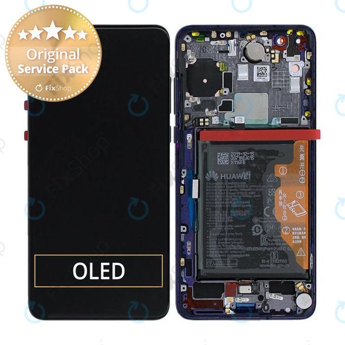 Huawei P40 - LCD zaslon + steklo na dotik + okvir + baterija (Deep Sea Blue) - 02353MFU Genuine Service Pack