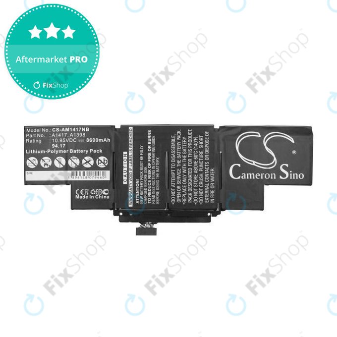 Apple MacBook Pro 15" A1398 (Mid 2012 - Early 2013) - Baterija A1417 8600mAh HQ