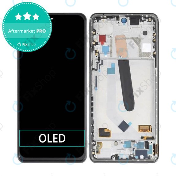 Xiaomi Poco F3 - LCD zaslon + steklo na dotik + okvir (Night Black) OLED