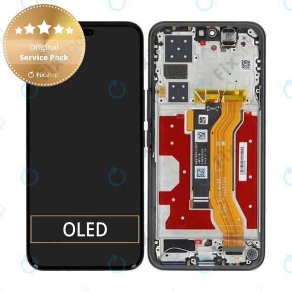 Honor 400 Pro - LCD zaslon + steklo na dotik + okvir (Midnight Black) - 0235APFA Genuine Service Pack