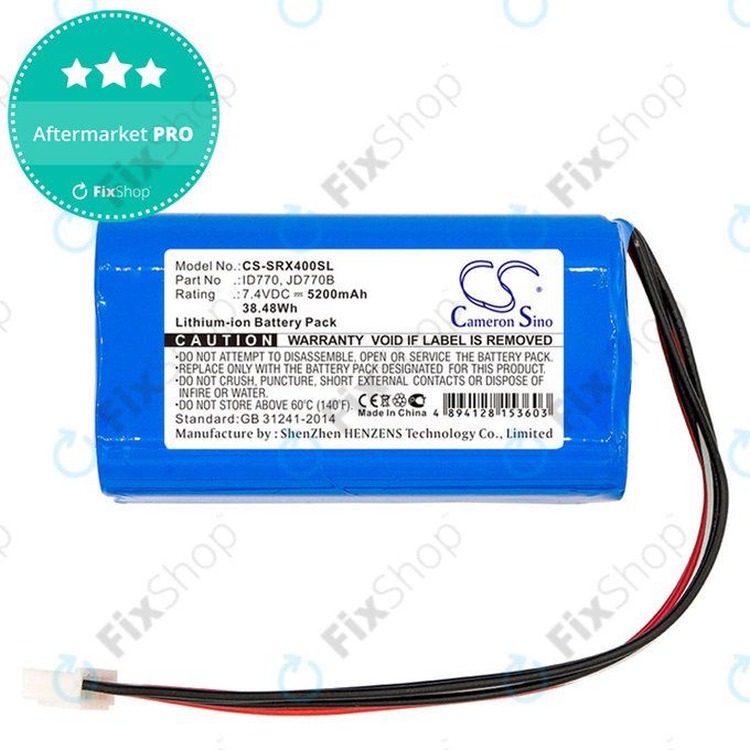 Baterija za Sony Srs-Xb40, Srs-Xb41, 5200mAh, Li-Ion, 7.4V, ID770, HQ