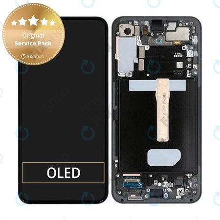 Samsung Galaxy S22 Plus S906B - LCD zaslon + steklo na dotik + okvir (Graphite) - GH82-27500E, GH82-27501E Genuine Service Pack