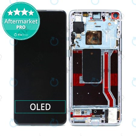 OnePlus 8T - LCD zaslon + steklo na dotik + okvir (Black) OLED