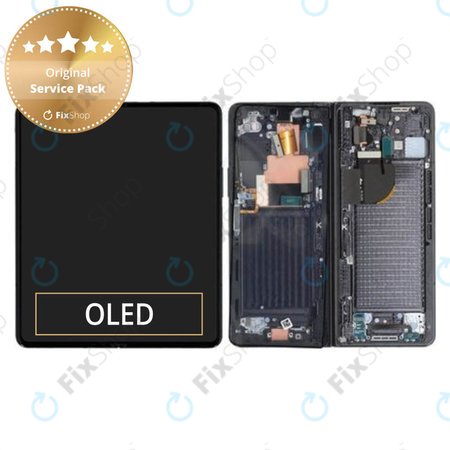 Samsung Galaxy Z Fold 5 F946B - LCD zaslon + steklo na dotik + okvir (Phantom Black) - GH82-31842A Genuine Service Pack