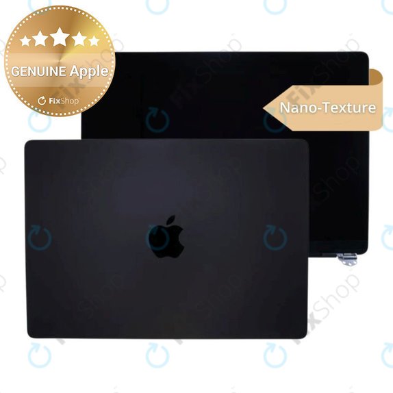 LCD zaslon za MacBook Pro 14", A3112, A3185 (2024), s sprednjim steklom in pokrovom, Nano-Texture, Space Black, 661-41795, Genuine Apple
