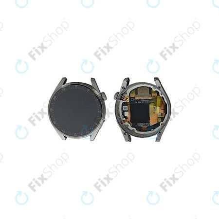 Huawei Watch 3 Pro Elite Galileo-L50E - LCD zaslon + steklo na dotik + okvir (Titanium Grey) - 02354JPS Genuine Service Pack