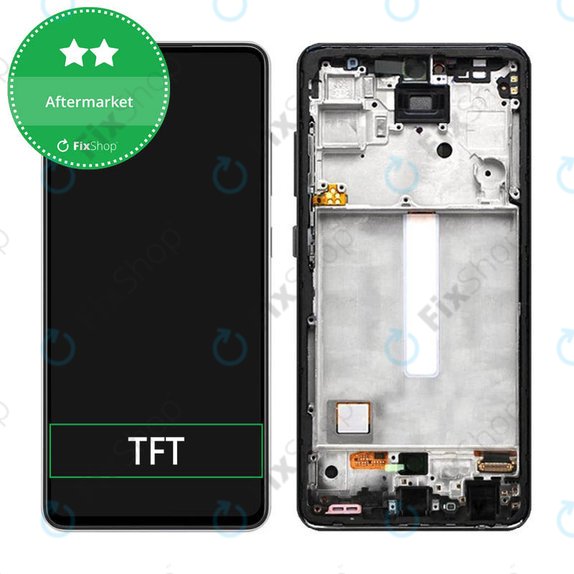 Samsung Galaxy A52 5G A526B, A52s 5G A528B - LCD zaslon + steklo na dotik + okvir (Awesome Black) TFT