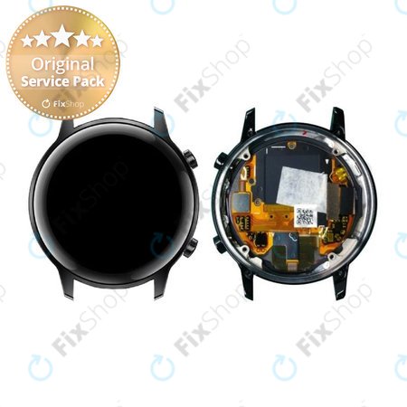 Huawei Honor Watch Magic 2 42mmi - LCD zaslon + steklo na dotik + okvir (Charcoal Black) - 02353LBK Genuine Service Pack