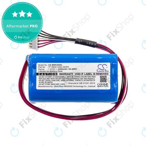 Baterija za Marshall Kilburn II, 5200mAh, Li-Ion, 7.4V, TF18650-3200-4S2PA, HQ