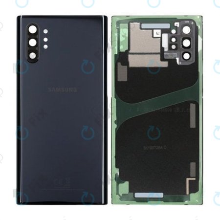 Samsung Galaxy Note 10 Plus N975F - Pokrov baterije (Aura Black) - GH82-20588A, GH97-23680A Genuine Service Pack