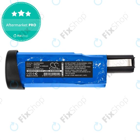 Baterija za Shark WV200UK, WV200, WV201, WV205, WV220, Ion W1 Cord, 2500mAh, Li-Ion, 10.8V, XFBT200, HQ