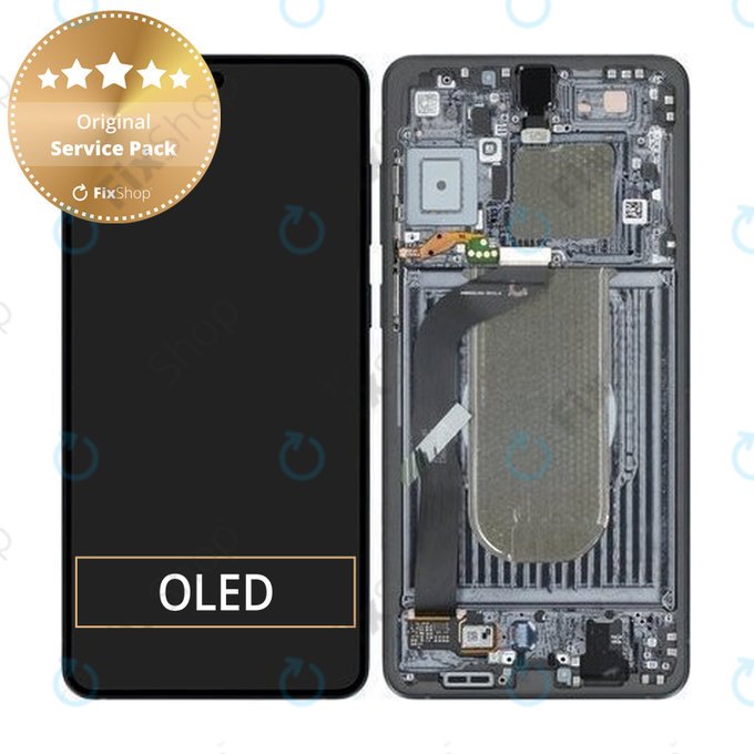 Samsung Galaxy S25 Edge - LCD zaslon + steklo na dotik + okvir (Titanium Jetblack) - GH82-37224C Genuine Service Pack