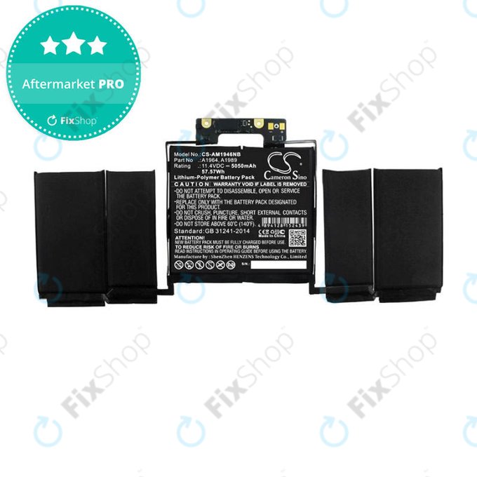 Apple MacBook Pro 13" A1989 (2018 - 2019), A2251 (2020) - Baterija A1964 5050mAh HQ