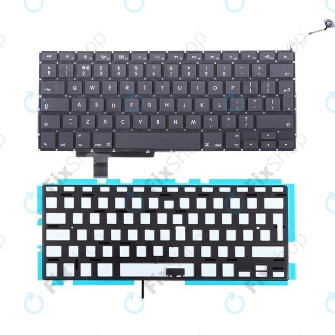 Apple MacBook Pro 17" A1297 (Early 2009 - Late 2011) - Tipkovnica + osvetlitev ozadja UK/EU