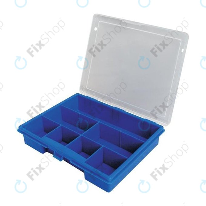 Organizator - 7 predelkov - 178 x 145 x 36mm (Moder)
