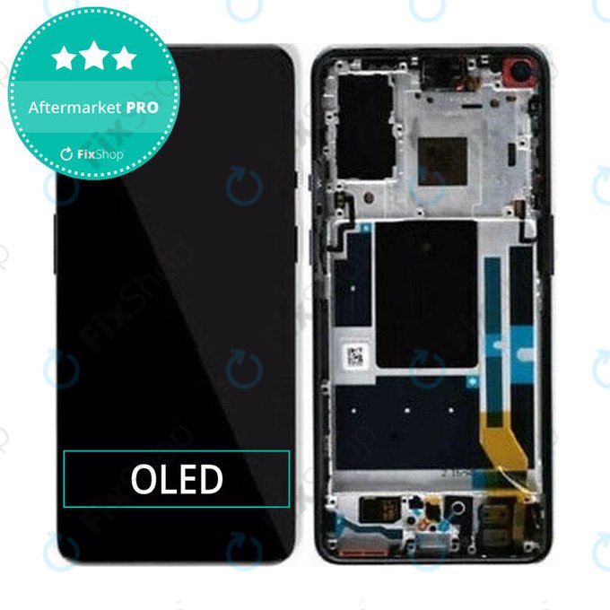 OnePlus 9 - LCD zaslon + steklo na dotik + okvir (Astral Black) OLED