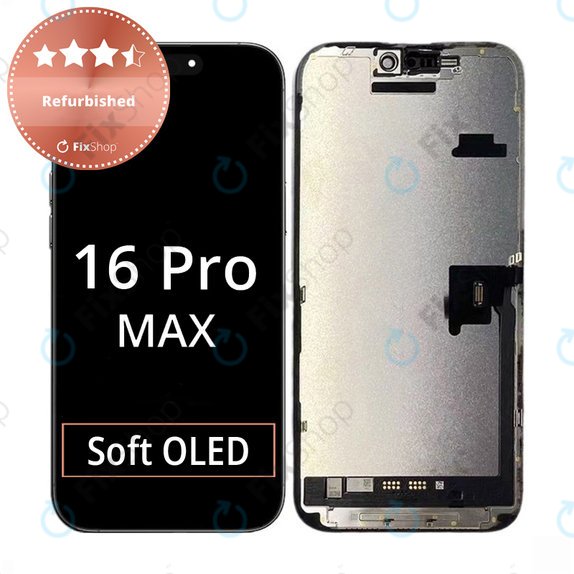 Zaslon za iPhone 16 Pro Max, Steklo na dotik z okvirjem, Refurbished