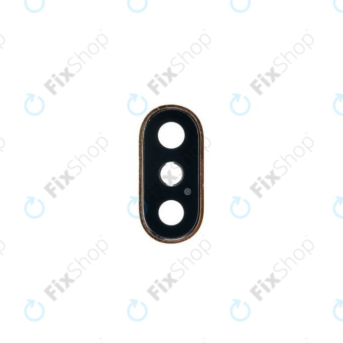 Apple iPhone XS - Steklo kamere z okvirjem (Gold)