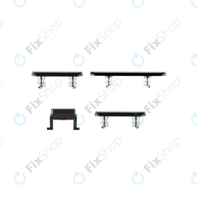 Apple iPhone X - Set gumbov za glasnost + vklop + tihi način (Space Gray)