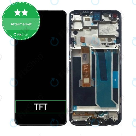 OnePlus Nord N10 5G - LCD zaslon + steklo na dotik + okvir (Midnight Ice) TFT