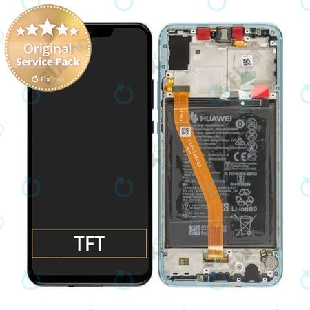 Huawei Nova 3 - LCD zaslon + steklo na dotik + okvir + baterija (Airy Blue) - 02352BQN, 02352DTJ Genuine Service Pack