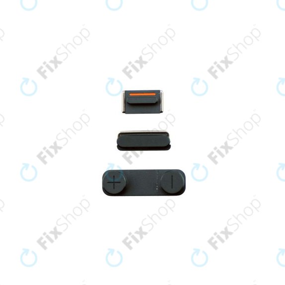 Apple iPhone 5 - Power + Volume + Silent Mode Buttons (Black)