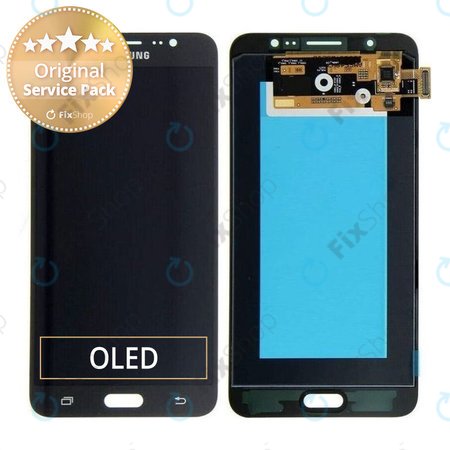 Samsung Galaxy J7 J710FN (2016) - LCD zaslon + steklo na dotik (Black) - GH97-18855B Genuine Service Pack