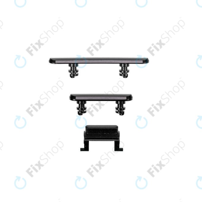 Apple iPhone XR - Komplet gumbov za glasnost + vklop + tihi način (Black)