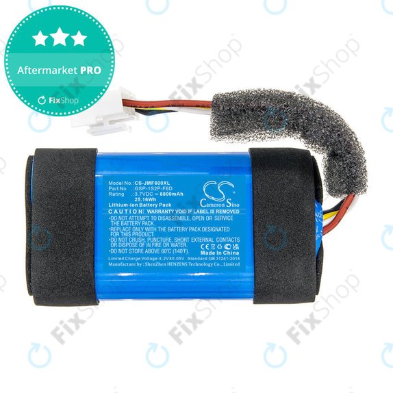 Baterija za JBL Flip 6, 6800mAh, Li-Ion, 3.7V, GSP-1S2P-F6D, HQ