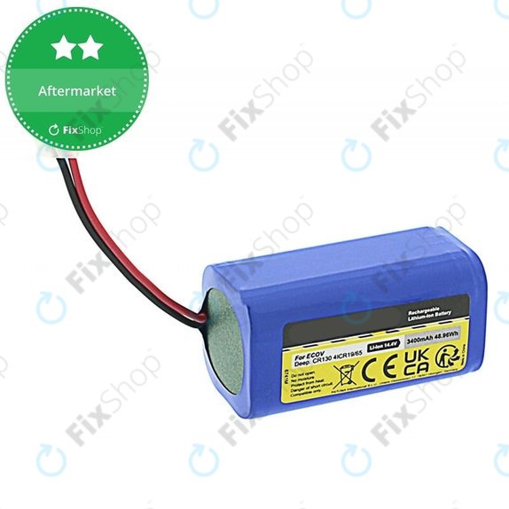Ecovacs Deebot CEN-series, CR-series, N79-series, X500-series - Baterija 4ICR19/65 Li-Ion 14.8V 3400mAh