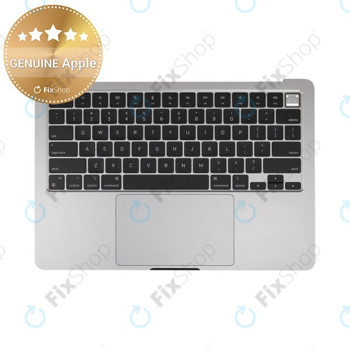 Zgornji okvir tipkovnice za MacBook Air 13", A3113 (2024), US tipkovnico in baterijo, Space Gray, 661-40227, Genuine Apple