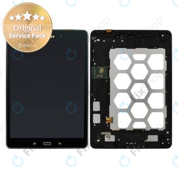 Samsung Galaxy Tab A 9.7 T550 - LCD zaslon + steklo na dotik + okvir (črn) - GH97-17400D Genuine Service Pack