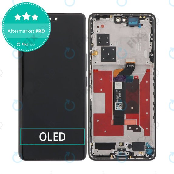 Honor 200 Pro - LCD zaslon + steklo na dotik + okvir (Black) OLED