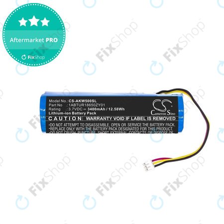 Baterija za Akai 5000 Solo, Ewi 5000, 3400mAh, Li-Ion, 3.7V, 1ABTUR18650ZY01, HQ