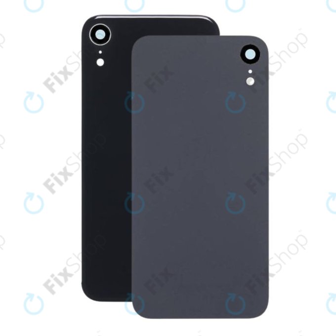 Apple iPhone XR - Steklo zadnjega ohišja + steklo kamere (Black)