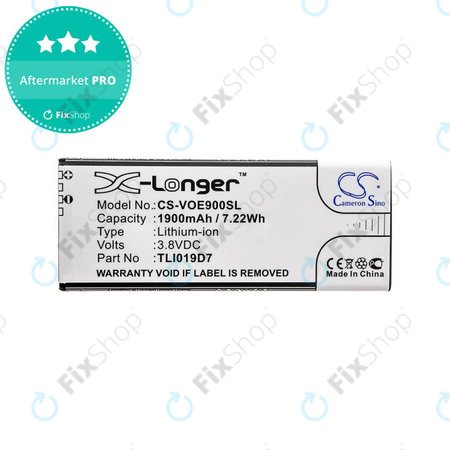 Baterija za Alcatel 1 Dual Sim, TCL 5033, Vodafone VFD, Telstra, 1900mAh, Li-Ion, 3.8V, TLI019D7, HQ