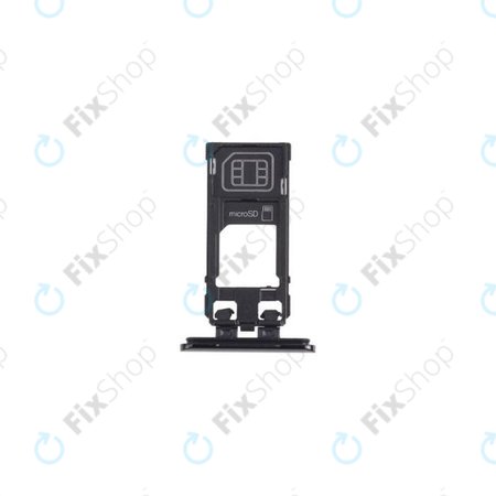 Sony Xperia 1 - Reža za SIM + SD (Black) - 1319-0237 Genuine Service Pack