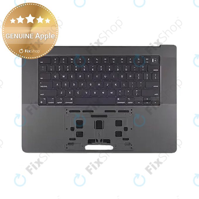 Zgornji okvir tipkovnice za MacBook Pro 16", A3403 (2024), US tipkovnico in baterijo, Space Black, 661-42823, Genuine Apple