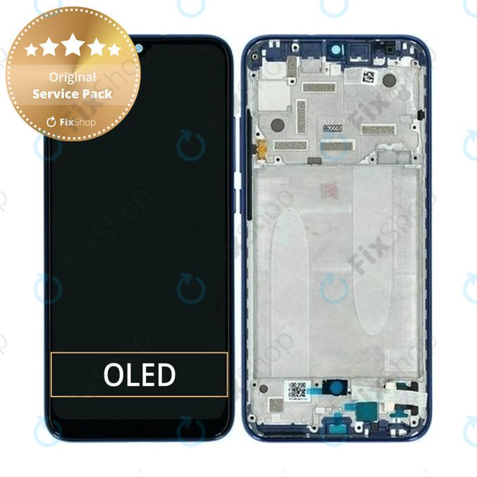 Xiaomi Mi A3 - LCD zaslon + steklo na dotik + okvir (ne samo moder) - 5610100380B6 Genuine Service Pack