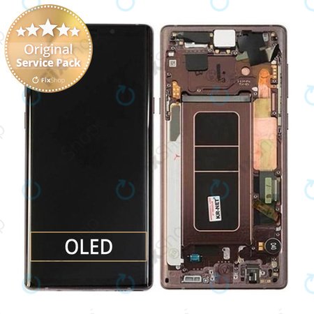 Samsung Galaxy Note 9 N960U - LCD zaslon + steklo na dotik + okvir (Metallic Copper) - GH97-22269D, GH97-23737D, GH97-22270D Genuine Service Pack